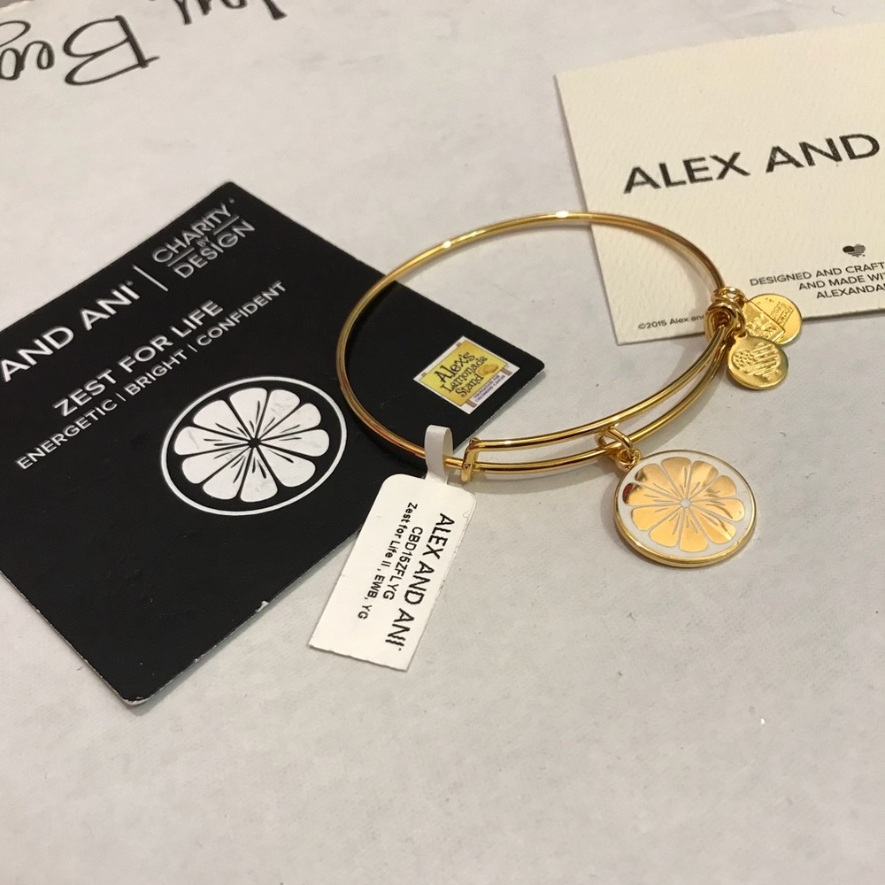 Alex and Ani “Zest For Life” Lemon Bangle 